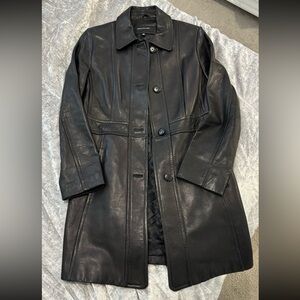 Jones New York Leather Coat